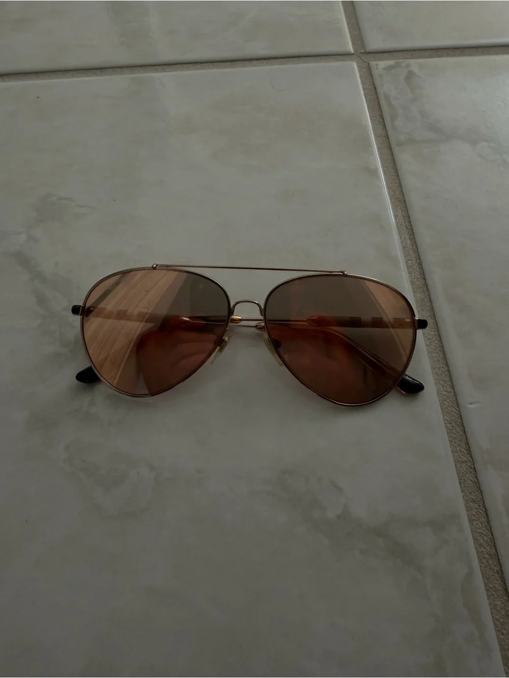 Burberry Gold Frame Aviator